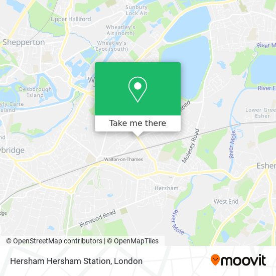 Hersham Hersham Station map