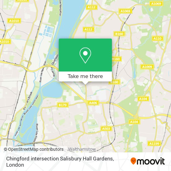Chingford intersection Salisbury Hall Gardens map