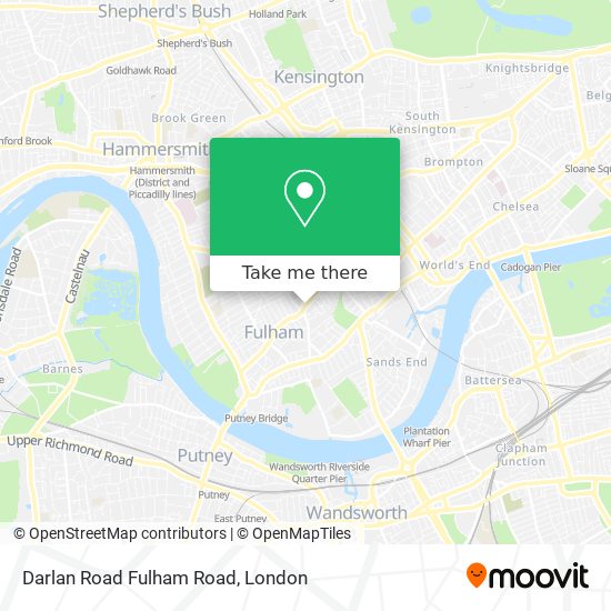 Darlan Road Fulham Road map