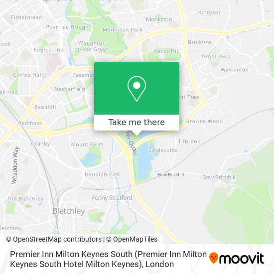 Premier Inn Milton Keynes South map