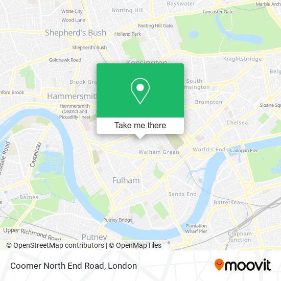 Coomer North End Road map