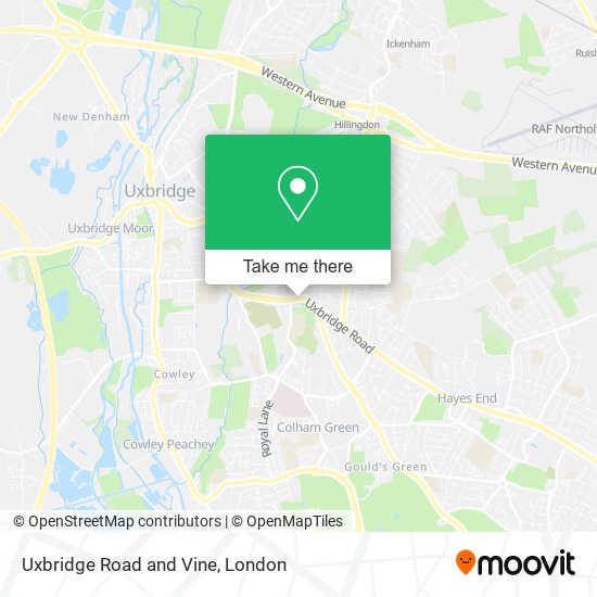 Uxbridge Road and Vine map
