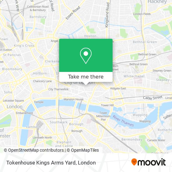 Tokenhouse Kings Arms Yard map
