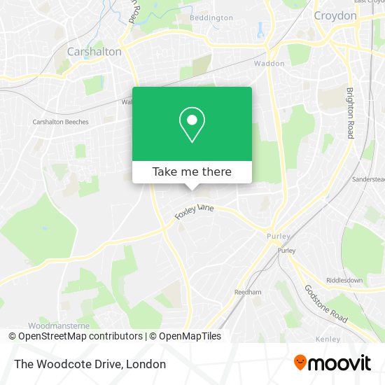 The Woodcote Drive map