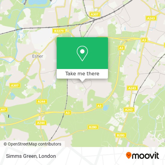 Simms Green map