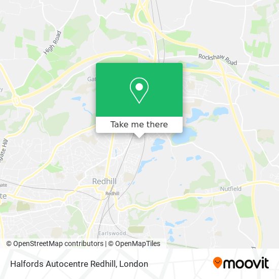 Halfords Autocentre Redhill map