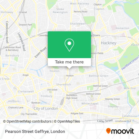 Pearson Street Geffrye map