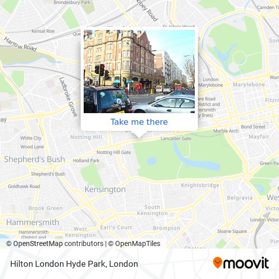 Hilton London Hyde Park map
