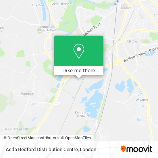 Asda Bedford Distribution Centre map