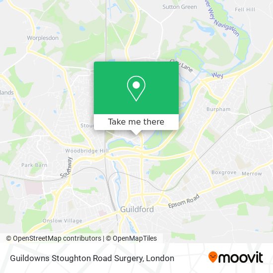Guildowns Stoughton Road Surgery map