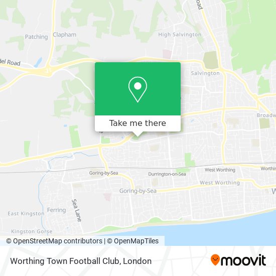 Worthing Town Football Club map