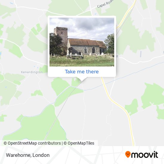 Warehorne map