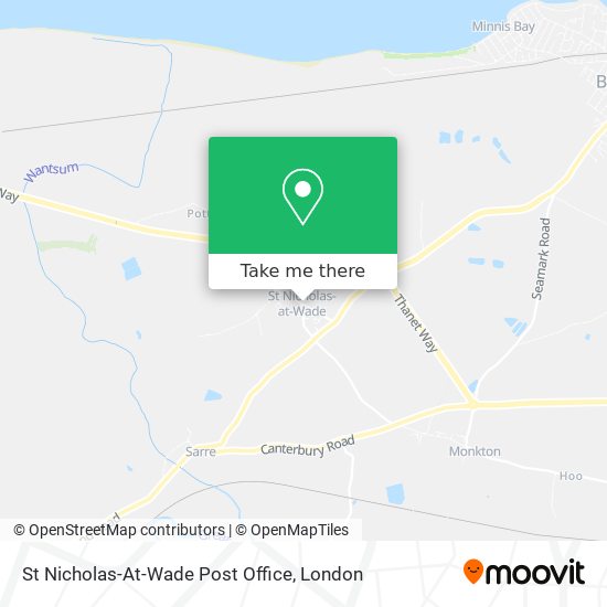 St Nicholas-At-Wade Post Office map