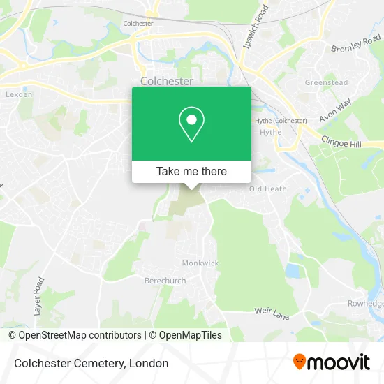 Colchester Cemetery map