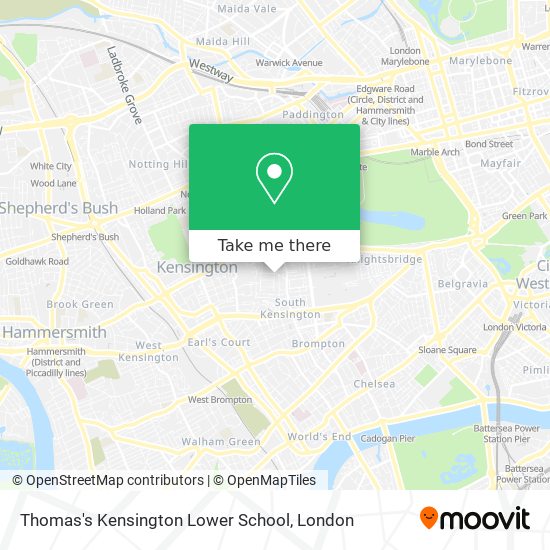 Thomas's Kensington Lower School map