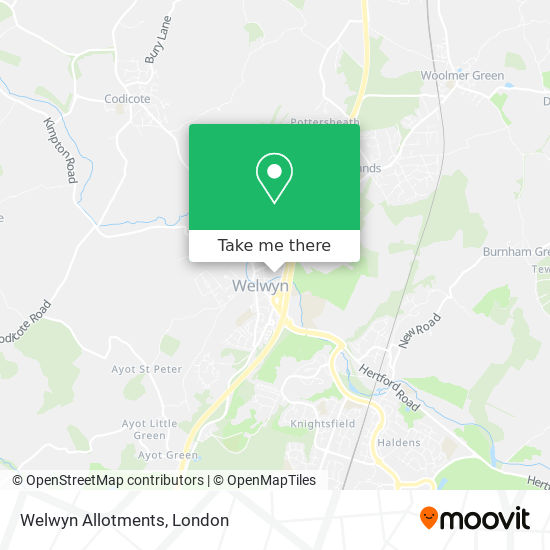 Welwyn Allotments map