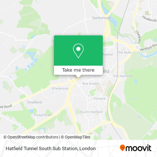Hatfield Tunnel South Sub Station map
