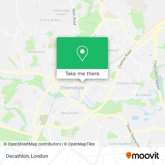 How to get to Decathlon in Chelmsford by Bus Train or Tube