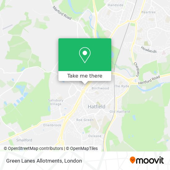 Green Lanes Allotments map