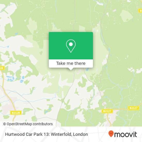 Hurtwood Car Park 13: Winterfold map