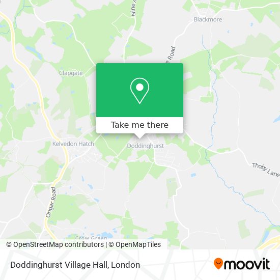 Doddinghurst Village Hall map
