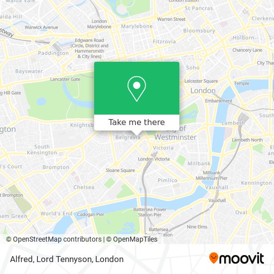 Alfred, Lord Tennyson map