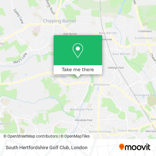 South Hertfordshire Golf Club map