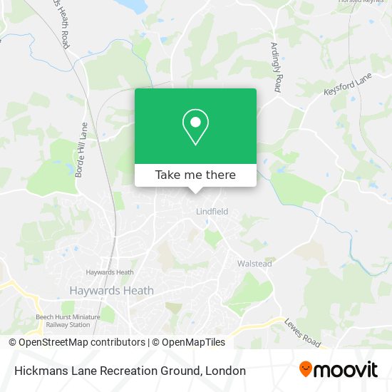 Hickmans Lane Recreation Ground map