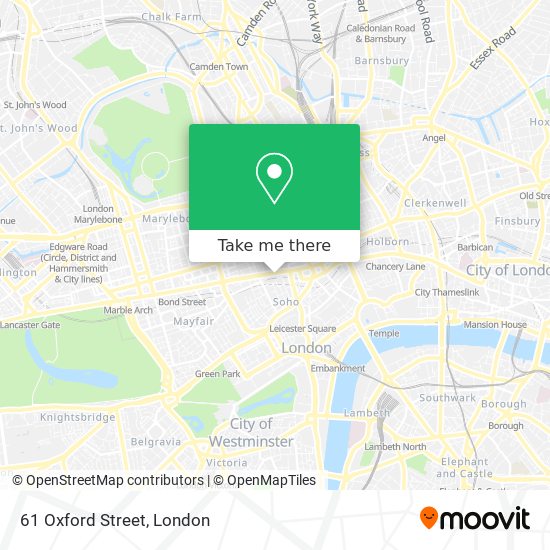 61 Oxford Street map