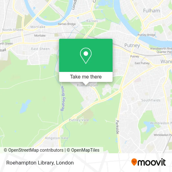 Roehampton Library map
