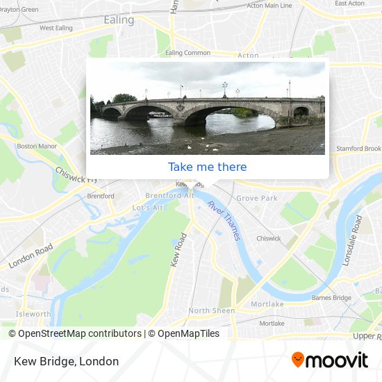 How to get to Kew Bridge in Brentford by Bus Train or Tube