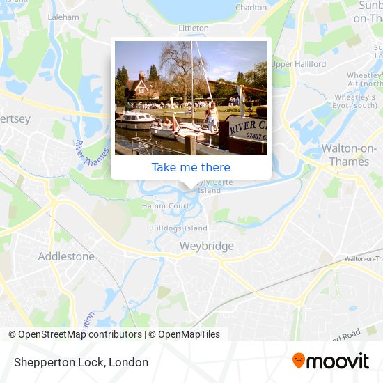 Shepperton Lock map