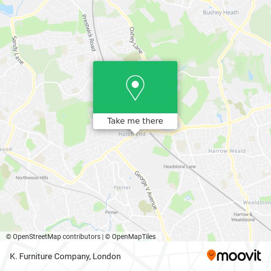 K. Furniture Company map