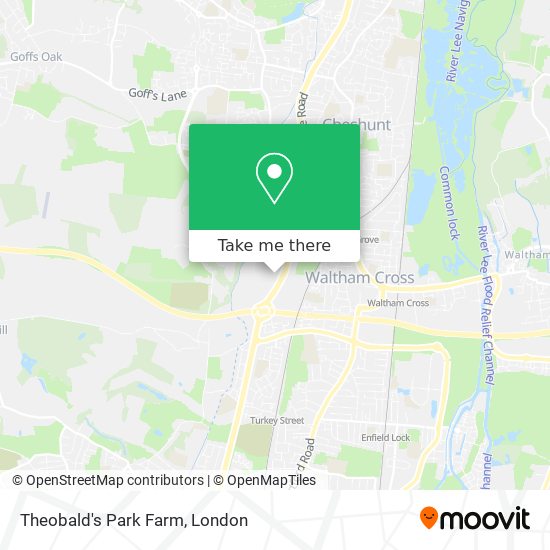 Theobald's Park Farm map