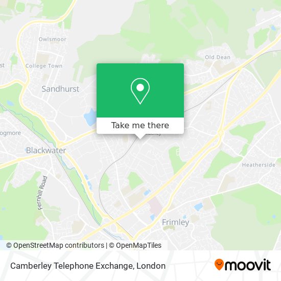 Camberley Telephone Exchange map