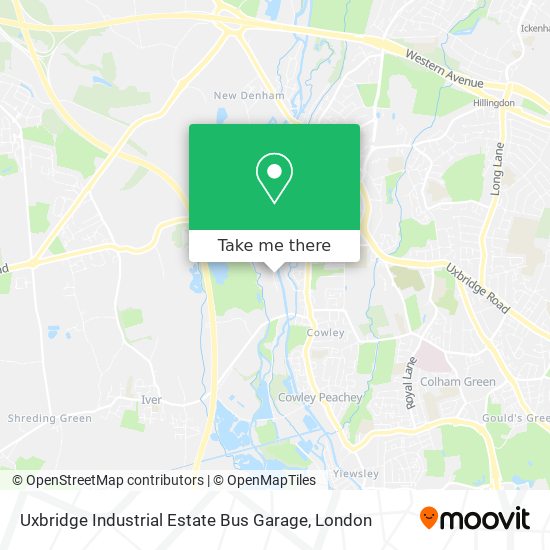 Uxbridge Industrial Estate Bus Garage map