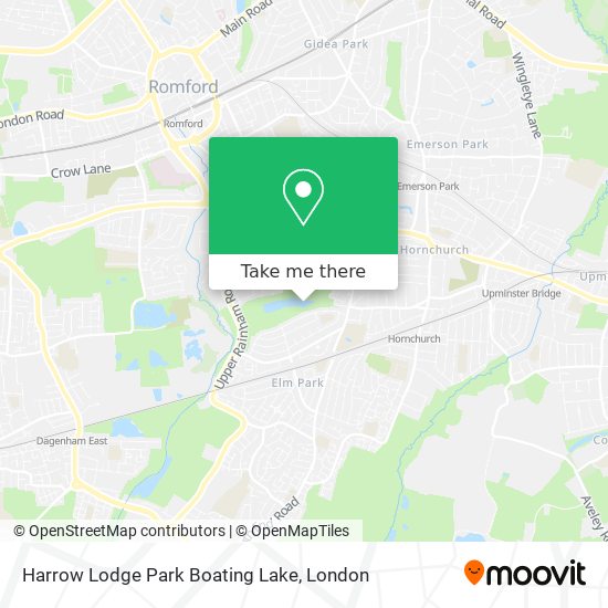Harrow Lodge Park Boating Lake map