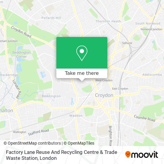 Factory Lane Reuse And Recycling Centre & Trade Waste Station map