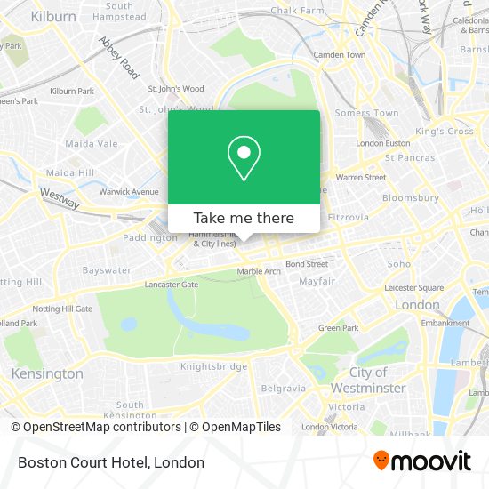 Boston Court Hotel map