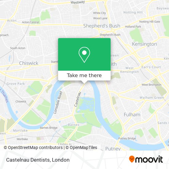 Castelnau Dentists map