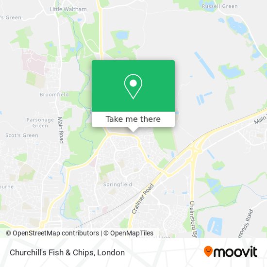 Churchill's Fish & Chips map