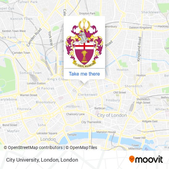 City University, London map