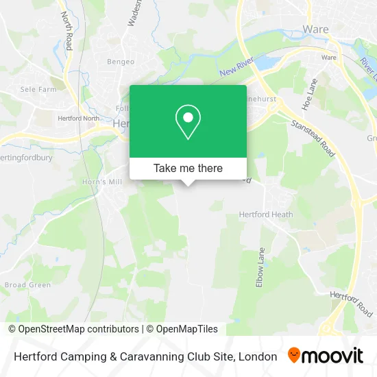 Hertford Camping & Caravanning Club Site map