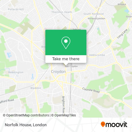 How to get to Norfolk House in Croydon by Train Bus or Tramlink