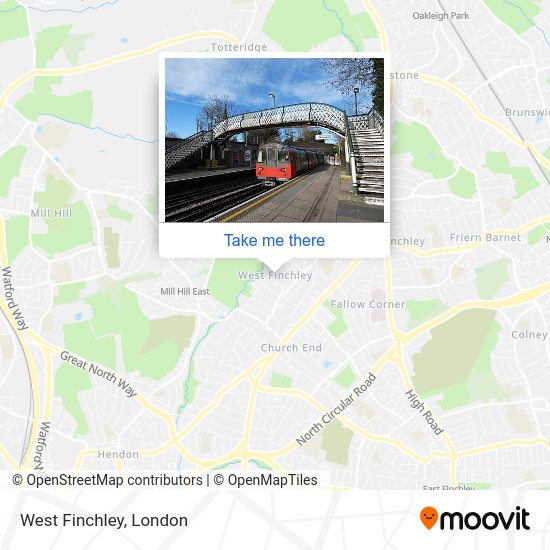 West Finchley map