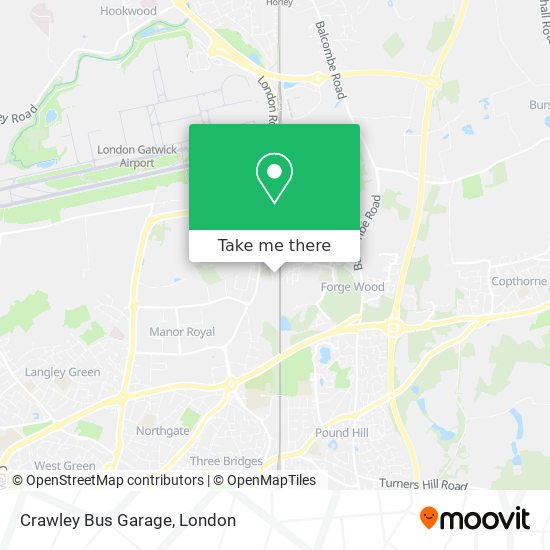 Crawley Bus Garage map