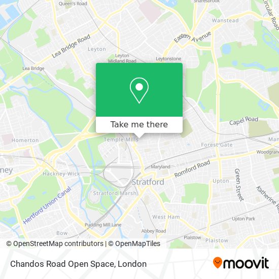 Chandos Road Open Space map