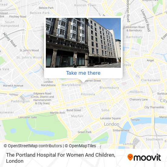The Portland Hospital For Women And Children map