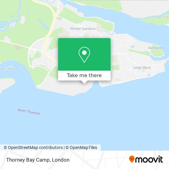 Thorney Bay Camp map