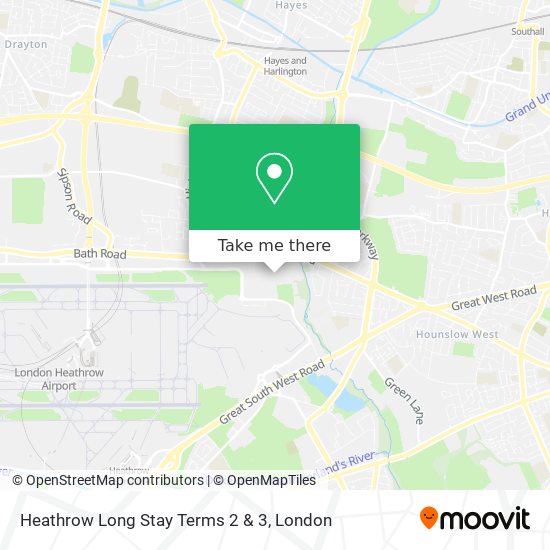Heathrow Long Stay Terms 2 & 3 map